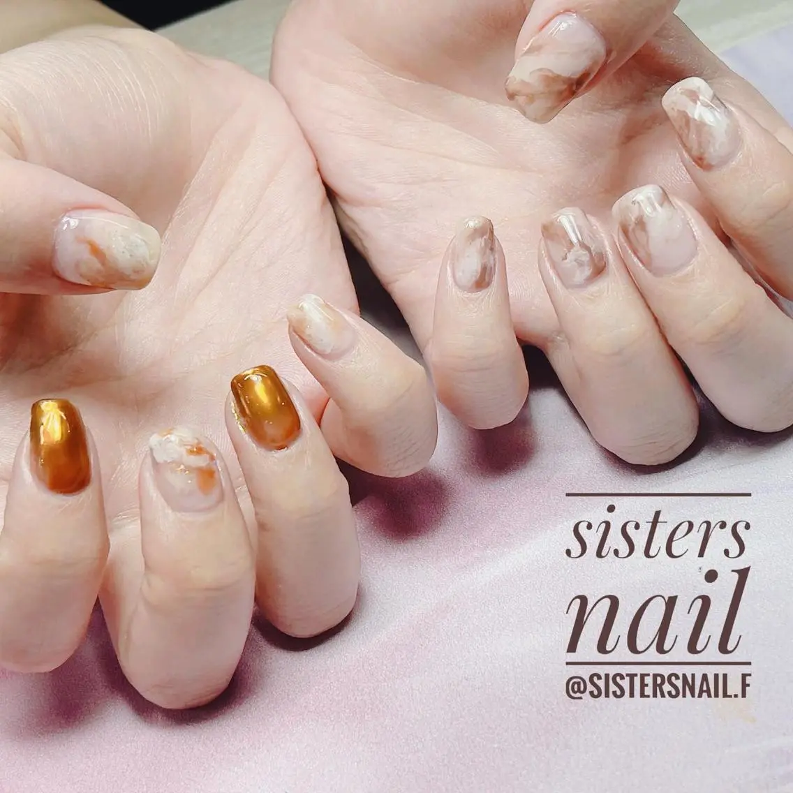 ネイル アートネイル ラメ(グリッター) ニュアンスネイル 冬ネイル sisters nail.fのネイルデザイン