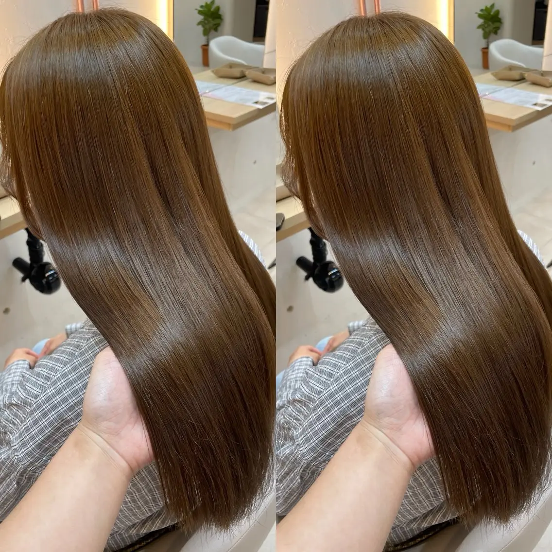 【👒透明感が欲しいけどブリーチしたくない方👒】ブリーチ無しダブルカラー➕1stepトリートメント🧴‎◌𓈒𓐍の写真
