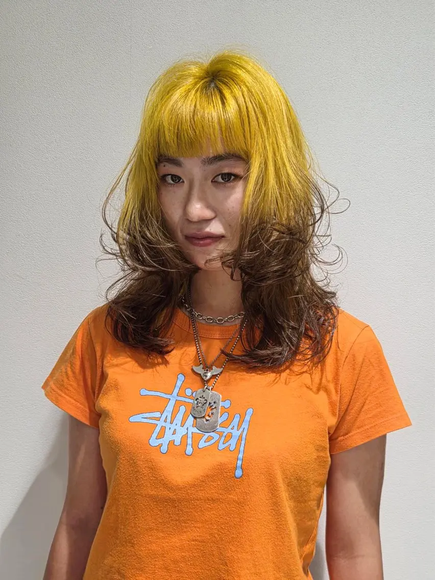 セミロング カラー ボブ&寒色🎐ᩚ 短髪 COCOROのヘアスタイル