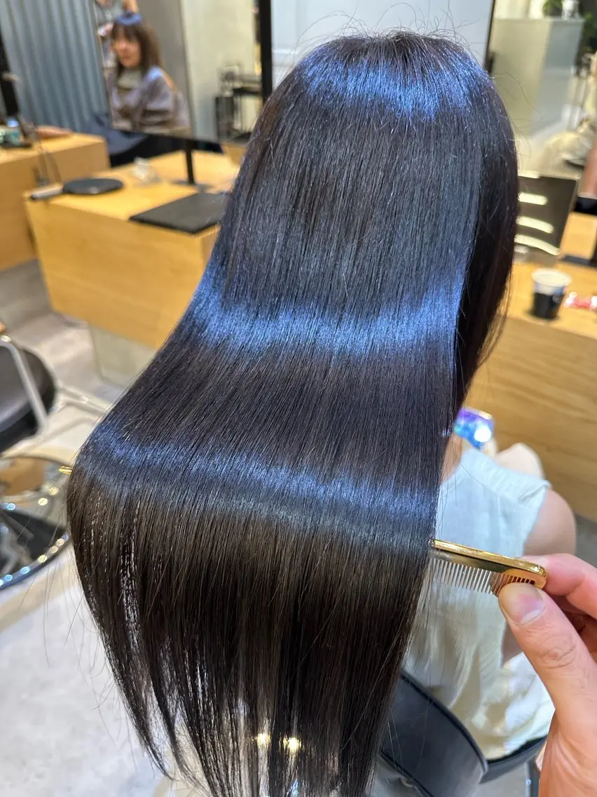 ミディアム カット ヘアカラー トリートメント 彼ウケ抜群🎀垢抜け 艶暗髪🪞一輝のヘアスタイル