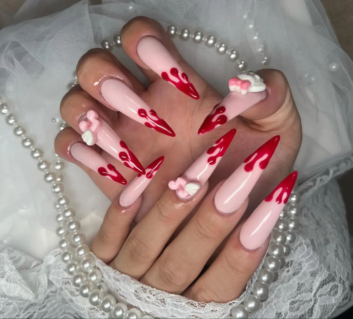 ネイル オーロラネイル フレンチネイル ジェルネイル ハロウィン キラキラネイル ハンドネイル H.baby Nail Salonのネイルデザイン