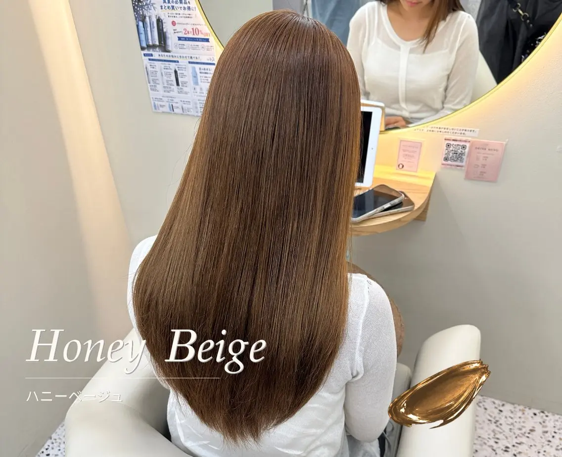 ロング カラー カット ヘアカラー ブリーチなし透明感 🤍キム🩵のヘアスタイル