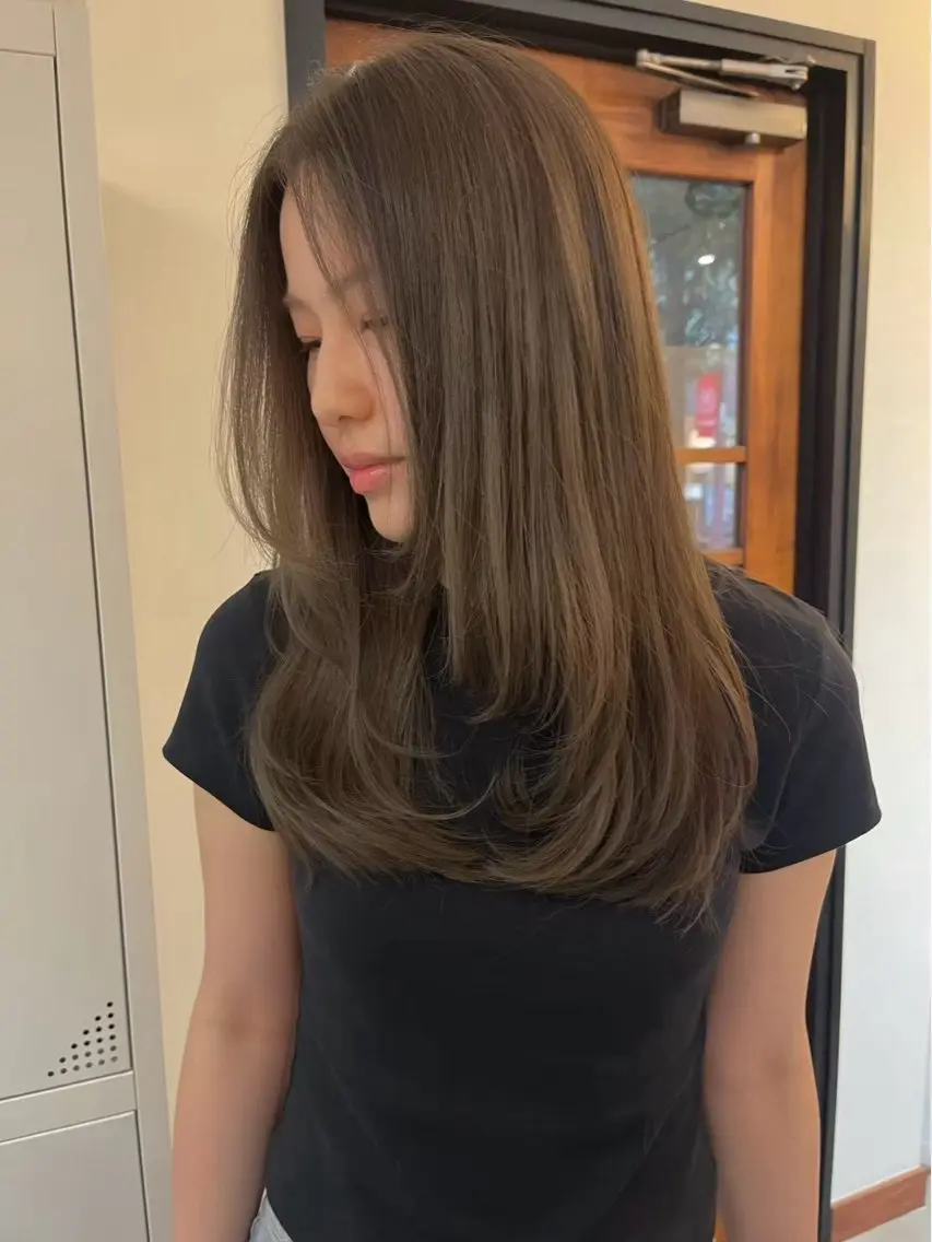 ロング カラー ベージュカラー ブリーチ 透明感カラー ダブルカラー ヘーゼル ヘアカラー 🪼AYUKA🪼 モデルさん大募集‼️のヘアスタイル