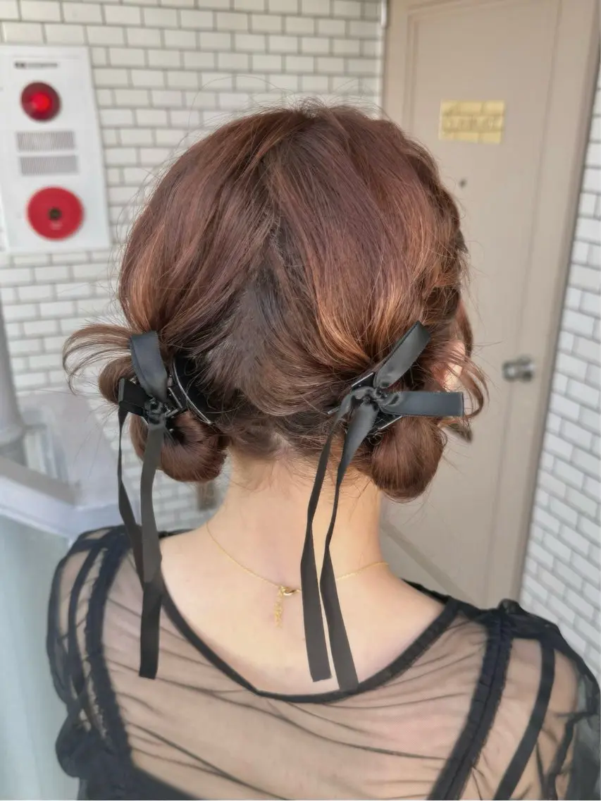 ロング ヘアアレンジ デート 韓国風ヘア 🎀韓国ヘアメイク /参列ヘア/neneのその他イメージ