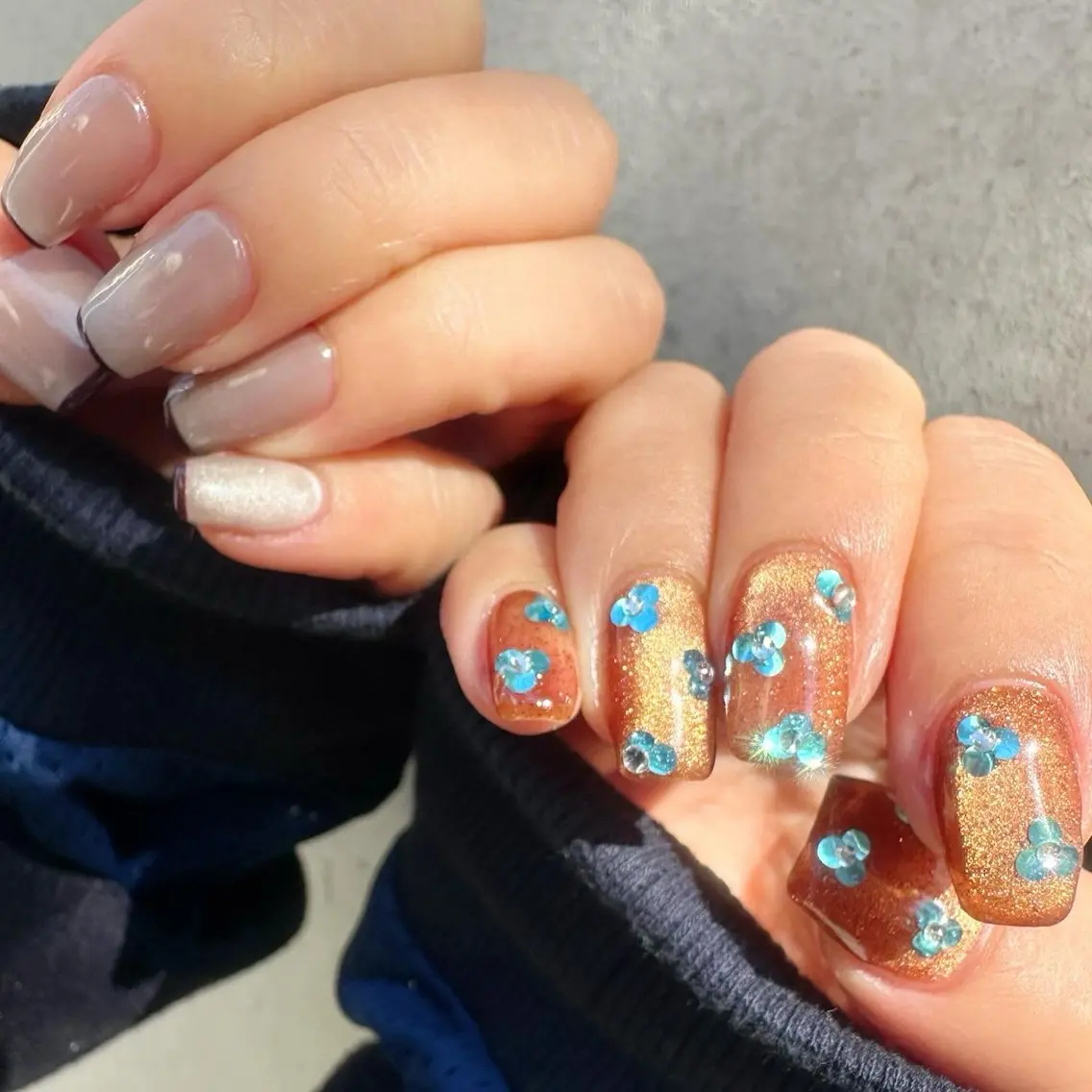 ネイル フラワーネイル ホログラムネイル 氷ネイル・うるうるネイル 韓国ネイル マグネットネイル 🪞KAPE NAIL 🪞のネイルデザイン