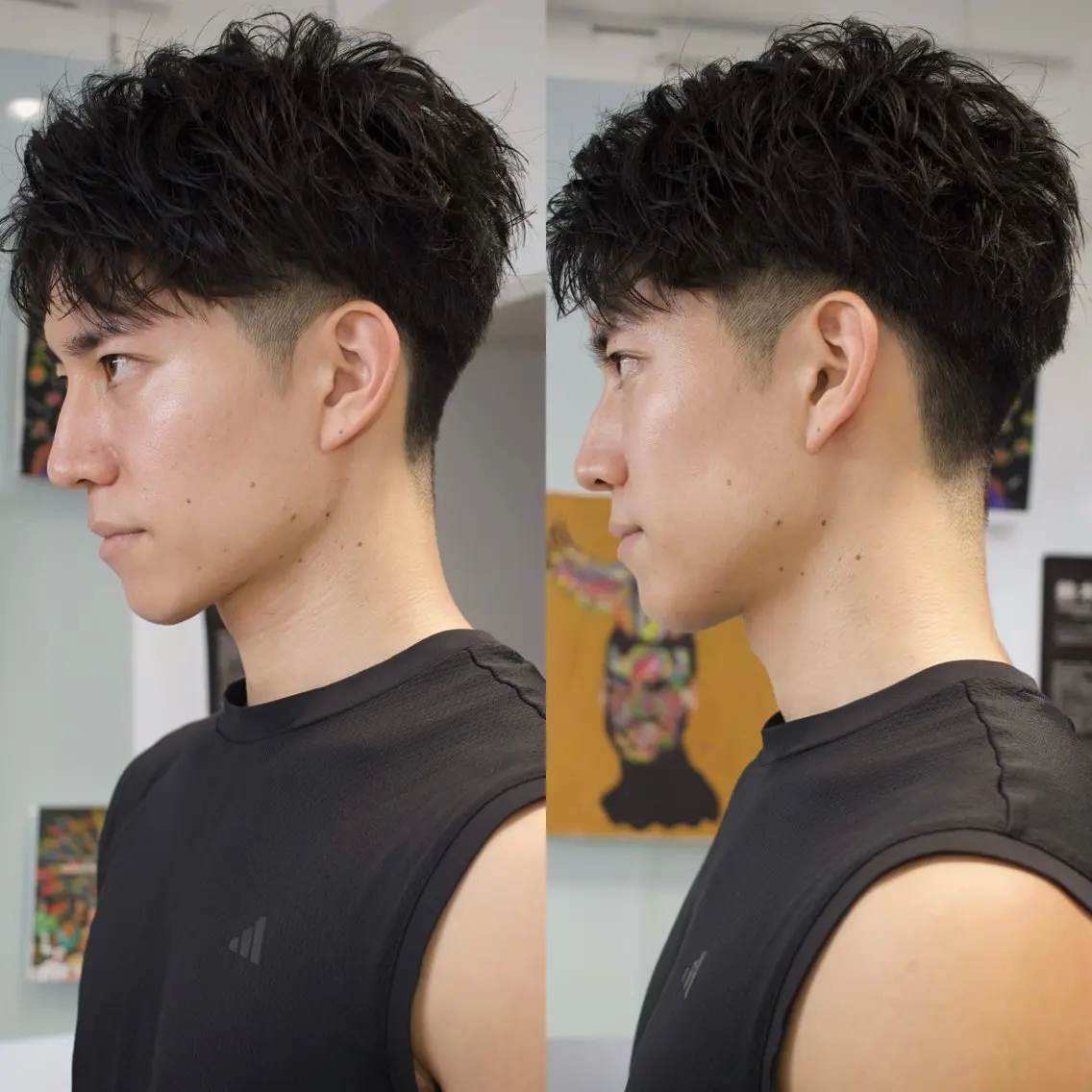 カラー メンズ 刈り上げ カット メンズ💈毛流れパー マ✨メンズカット吉田のヘアスタイル