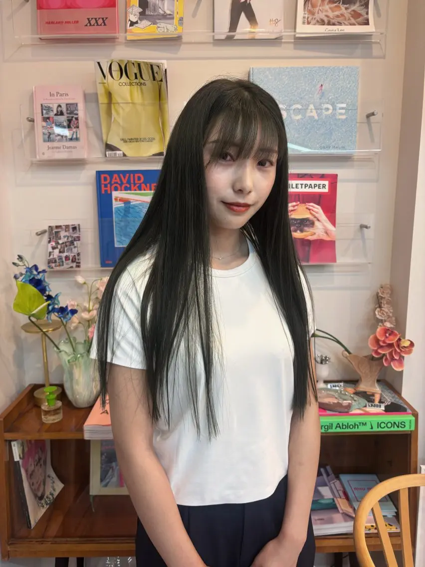ロング ヘアカラー miteゆい カラーモデル募集のヘアスタイル