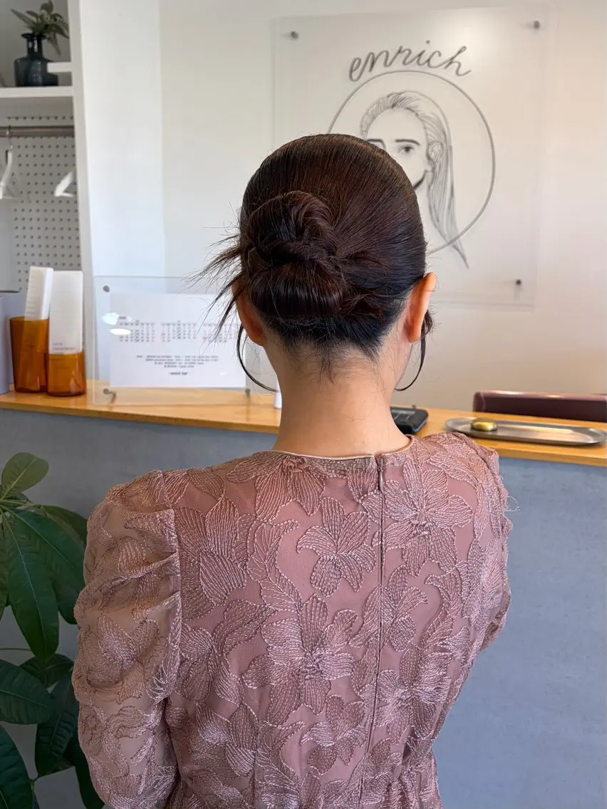 ヘアアレンジ ヘアセット カドムラ モエのマツエク・マツパデザイン