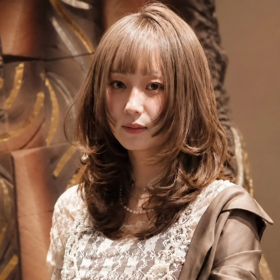 ロング カラー ヘアカラー はるな/透明感カラー /暖色カラーのヘアスタイル