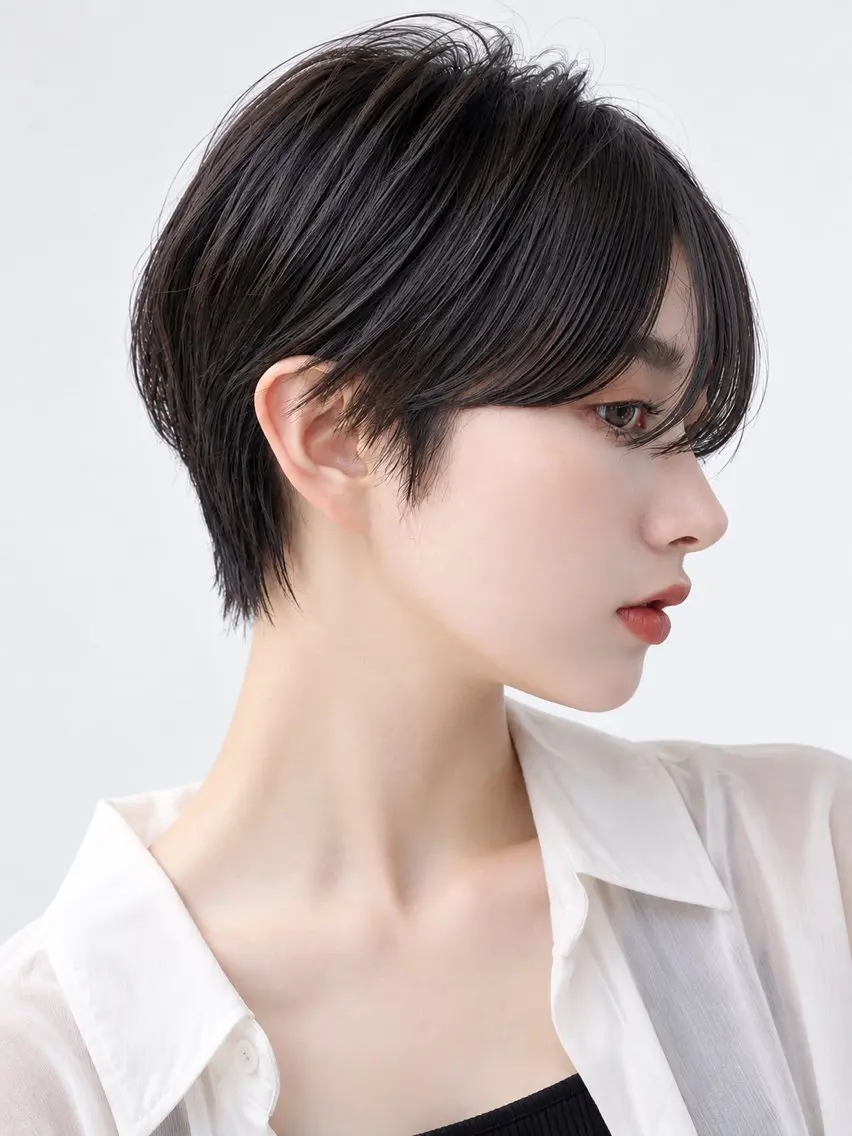 ショート ショートボブ ボブ くびれヘア 似合わせカット ショートヘア ゲンキ/ウルフカット /ウルフ/ボブ/のヘアスタイル