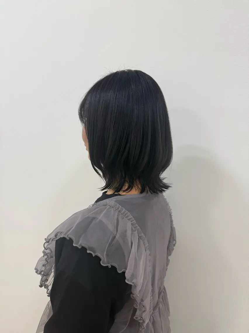 ミディアム くびれヘア レイヤーカット カット ヘアカラー anju.カット 透明感カラー/パーマのヘアスタイル
