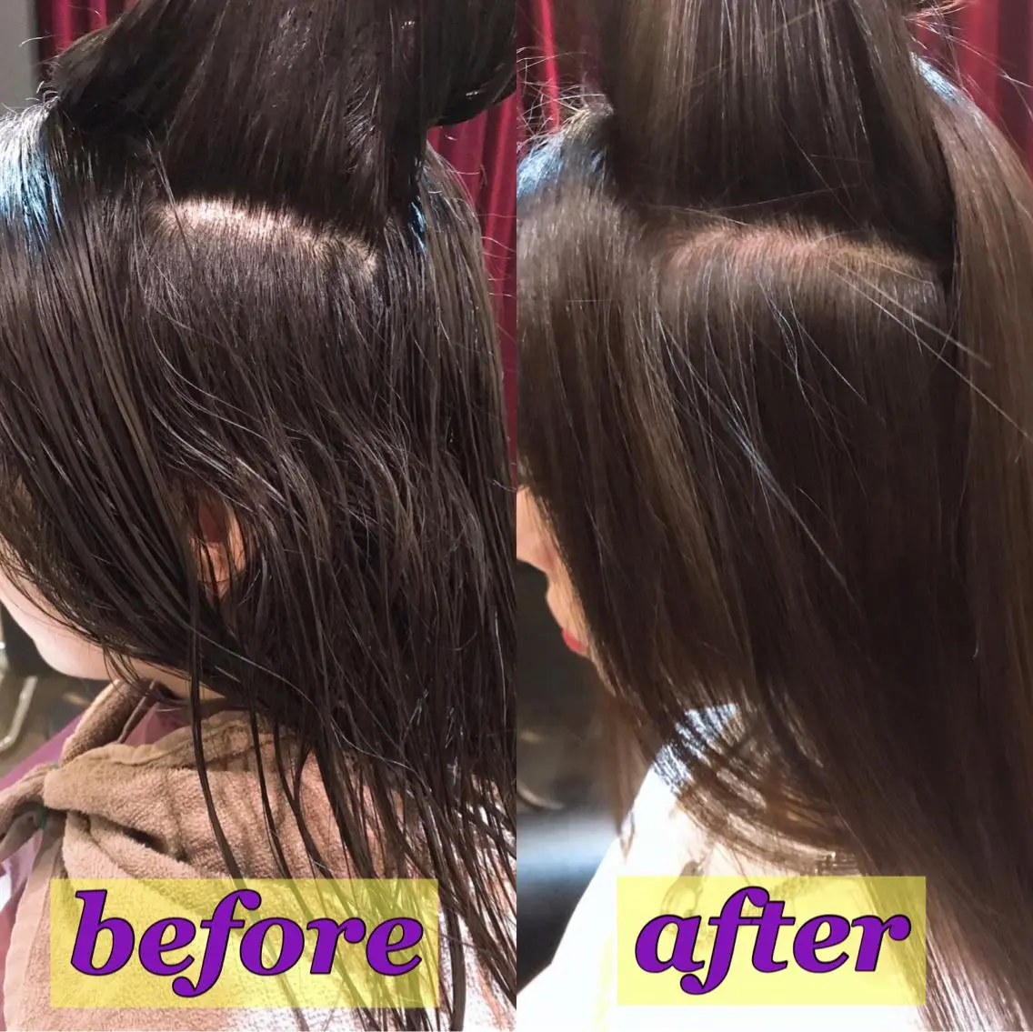 セミロング 縮毛矯正専門店店長 佐々木動画モデル募集のヘアスタイル