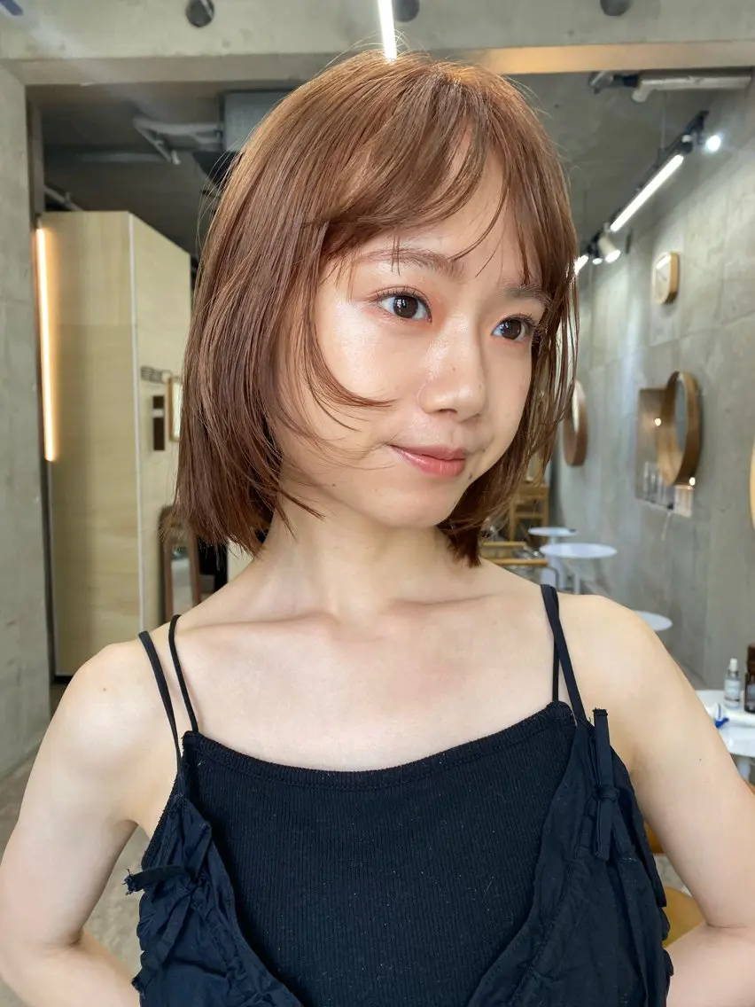 ショート カラー ブラウンカラー オレンジ オレンジブラウン レイヤーカット カット ヘアカラー トリートメント カットモデル募集中 ／HARUKA🎀のヘアスタイル