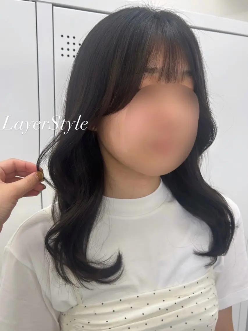 セミロング ヘアアレンジ カット トリートメント 李奈🌼レイヤー/ 透明感カラーブリーチのヘアスタイル
