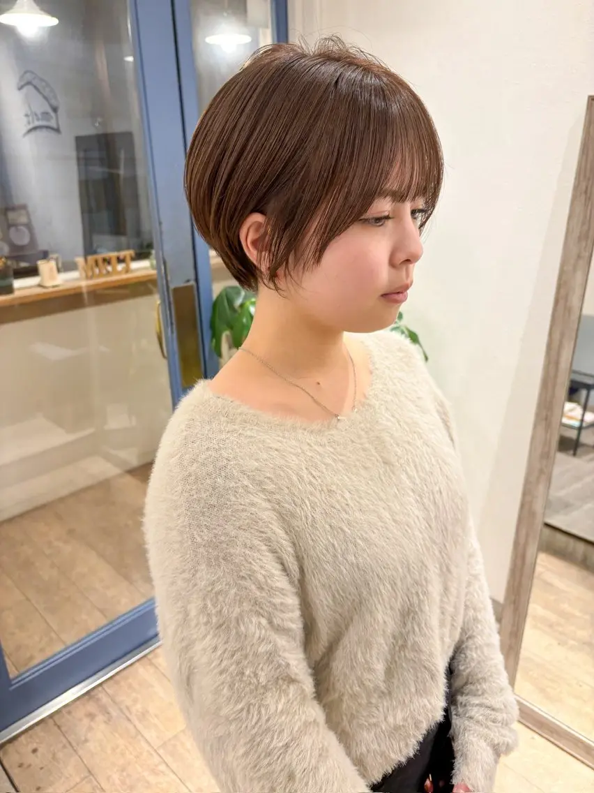 🌟11月限定🌟【🍎人気No.2🍎】💠小顔カット+カラー+トリートメント ¥15200→¥7280💠の写真