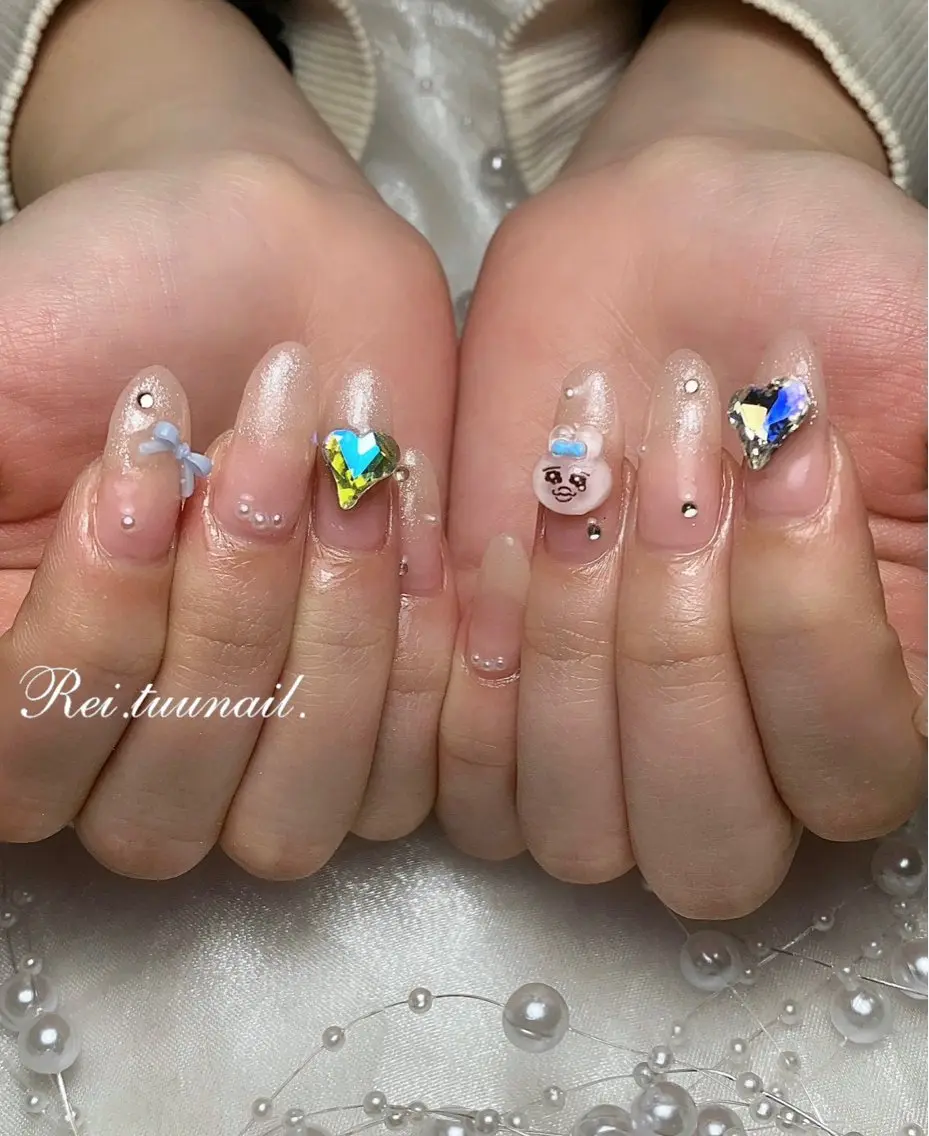 ネイル チークネイル フラッシュネイル フットネイル フレンチネイル ガラスフレンチ Nailsalon / Rei.tuuのネイルデザイン