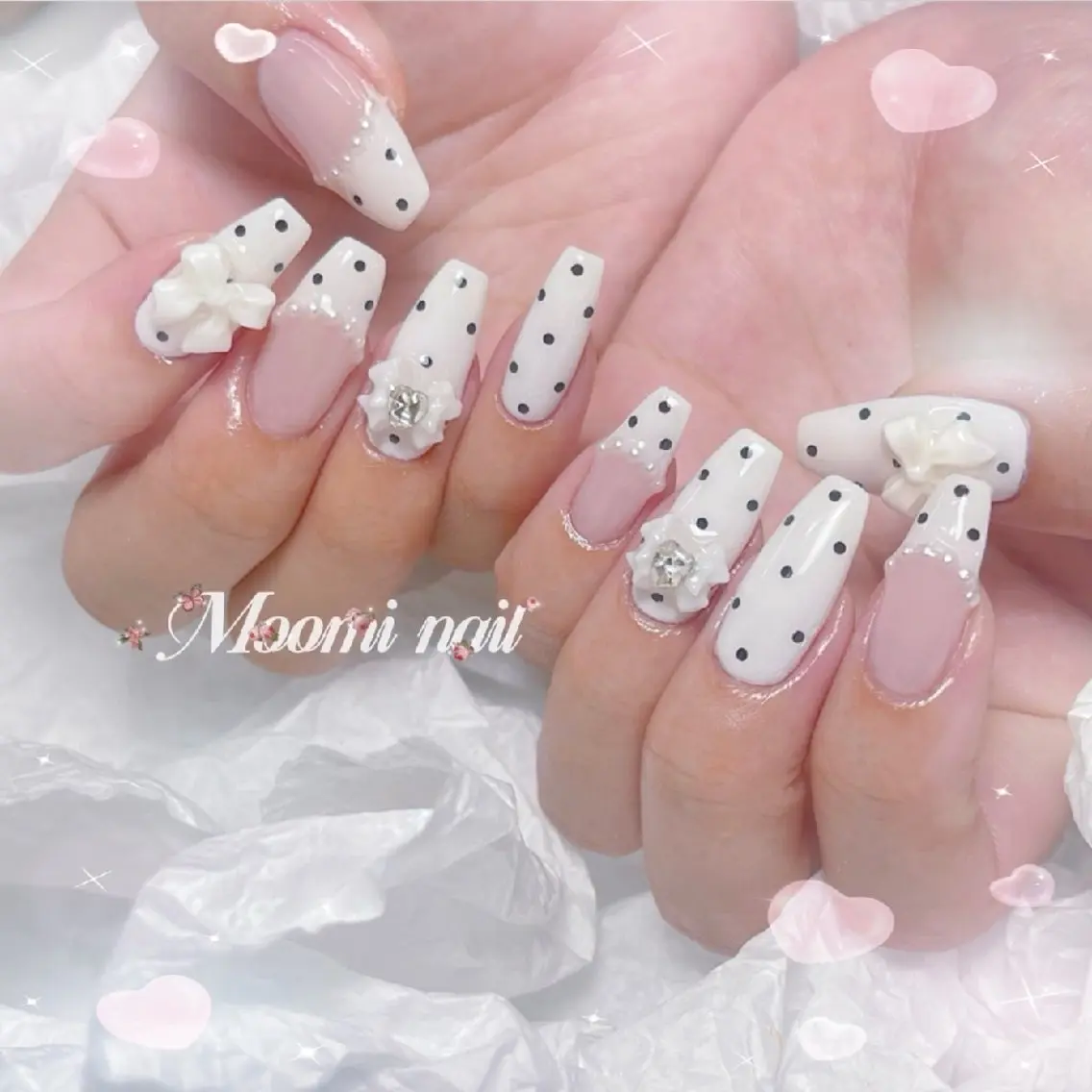 ネイル アートネイル 成人式 長さ出し フットネイル フレンチネイル moomi nail スカルプ専門のネイルデザイン