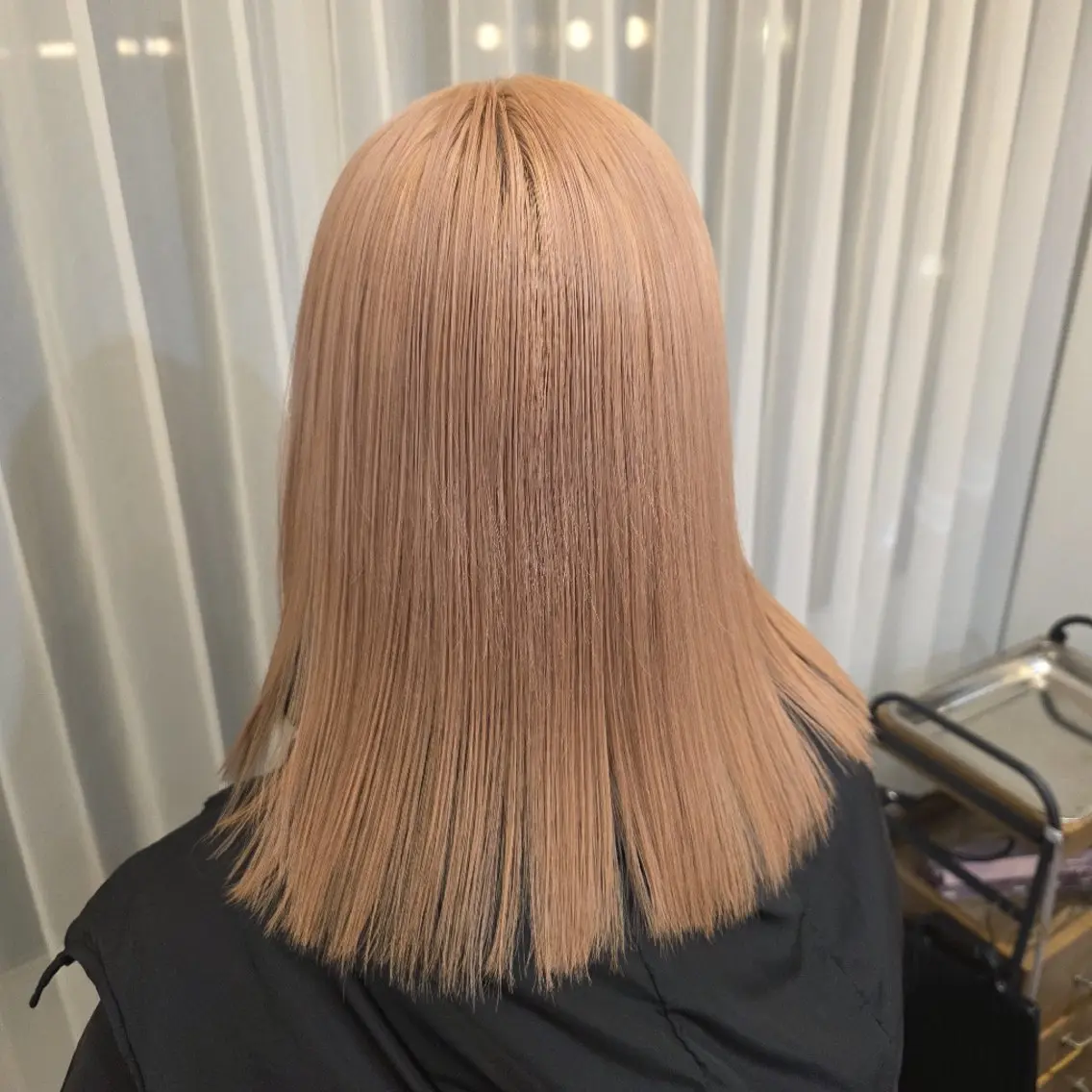 セミロング カラー ベージュカラー ピンクカラー ピンクベージュ ヘアカラー RYU/毛流れパーマ /前髪立ち上げ⚡️のヘアスタイル