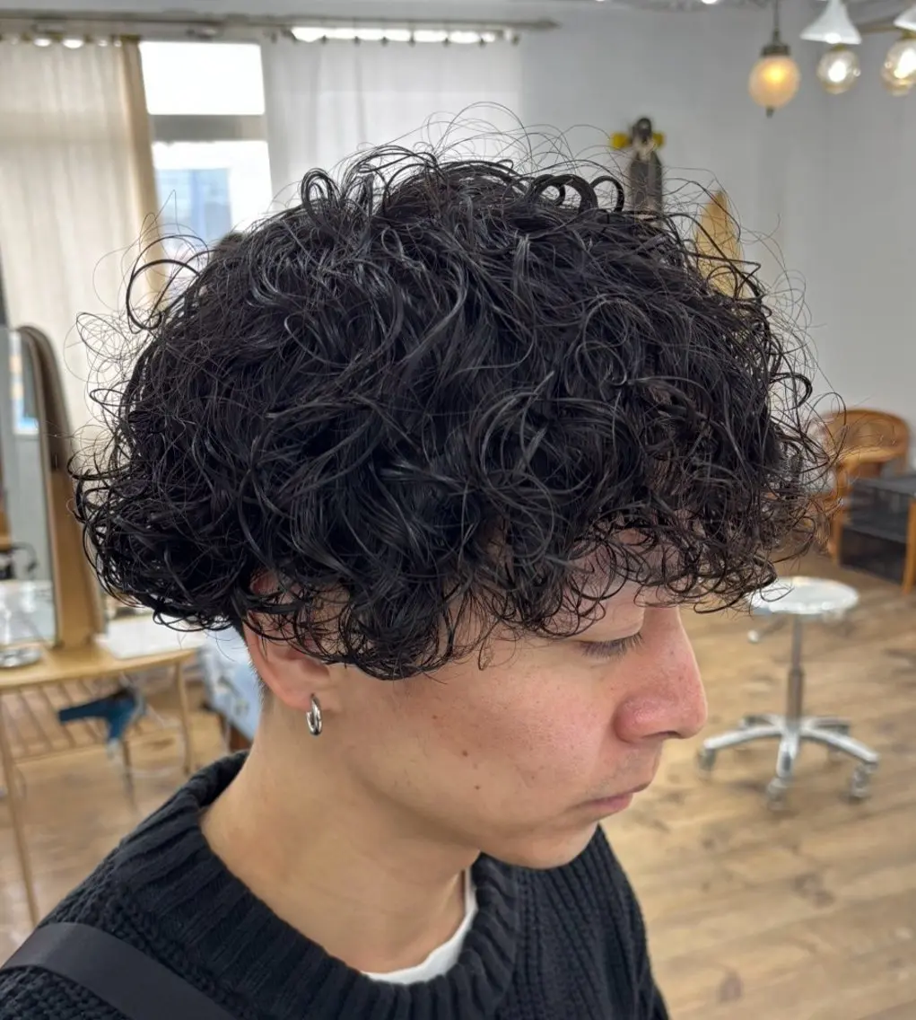 パーマ メンズ カット パーマ メンズ特化サロン Ryomaのヘアスタイル