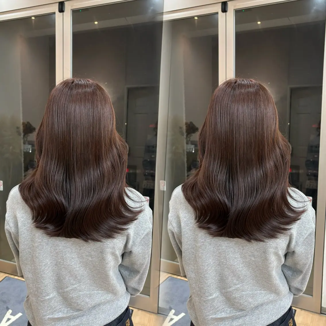 ミディアム カラー ブラウンカラー ピンクカラー ピンクブラウン 葉南 /LIANのヘアスタイル