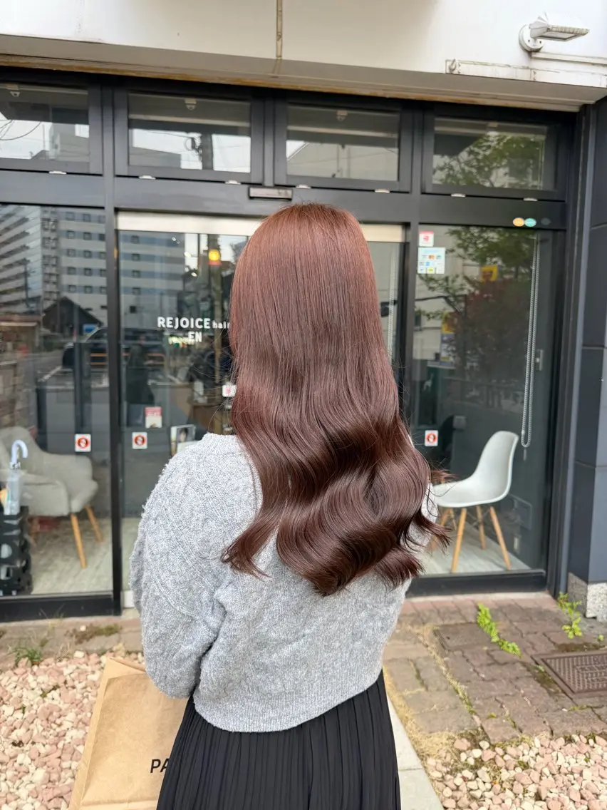 セミロング ヘアカラー トリートメント ayumi / 郡山/暖色カラーのヘアスタイル
