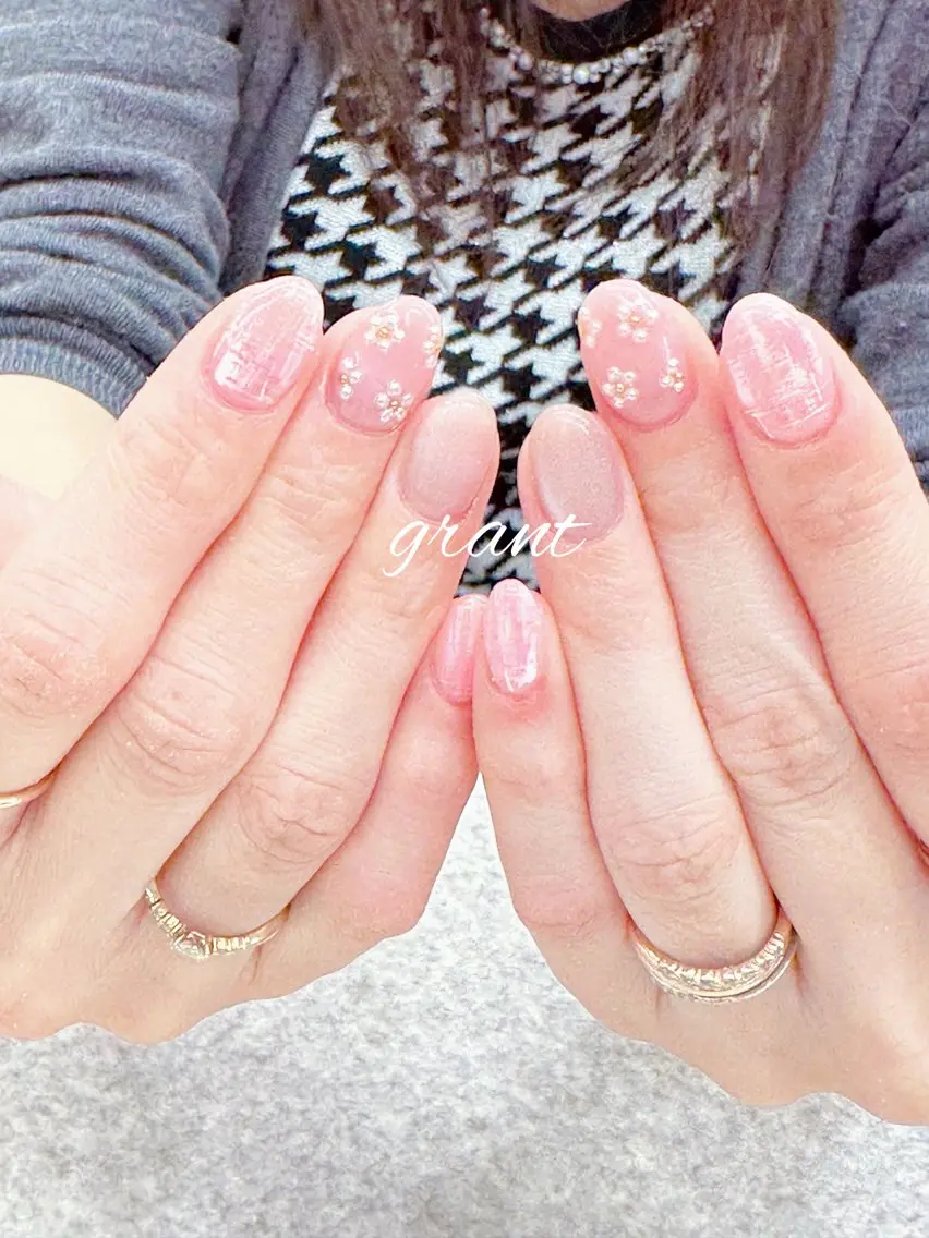 ネイル シンプルネイル 春ネイル ハンドネイル nailsalon grantのネイルデザイン