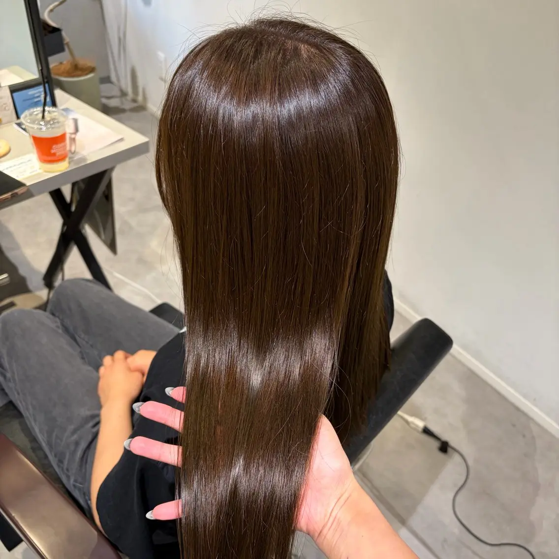 ロング カラー ベージュカラー ミント ミントベージュ カット ヘアカラー トリートメント MIRUKA/ 暖色カラー/ベージュのヘアスタイル
