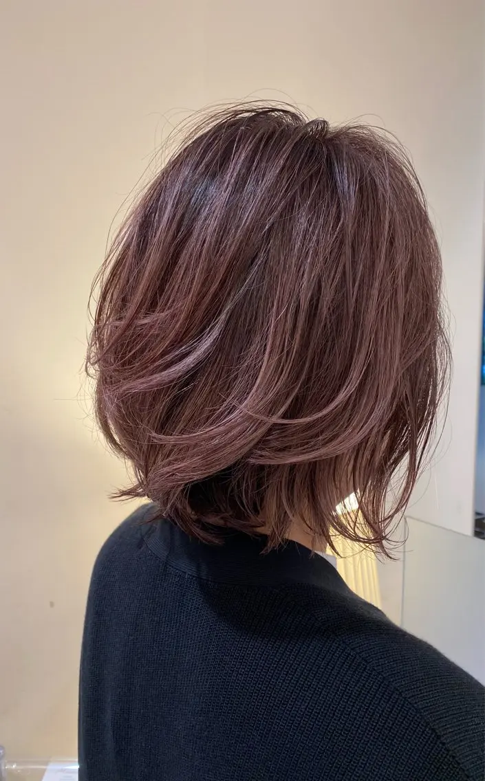 ミディアム カット ヘアカラー トリートメント BIANCO北堀江 AKANEのヘアスタイル