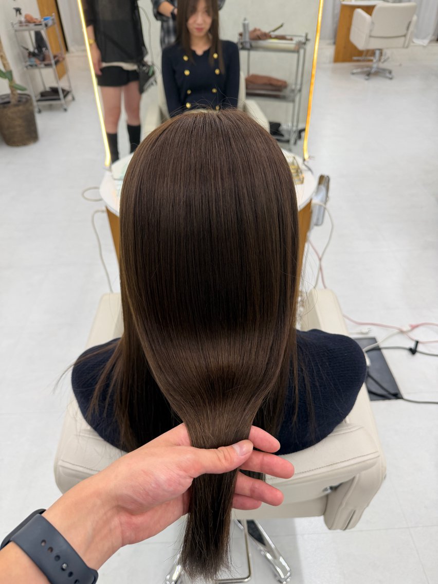 ロング くせ毛 縮毛矯正 縮毛矯正 大場 賀句のヘアスタイル