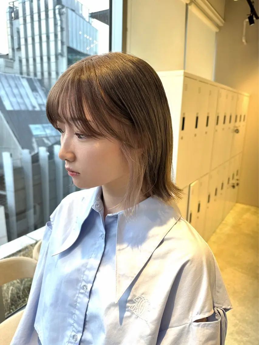 カラー ベージュカラー ブリーチ インナーカラー ホワイトベージュ カット ヘアカラー トリートメント 透明感カラー✨艶髪 制作🌱山根あゆみのヘアスタイル
