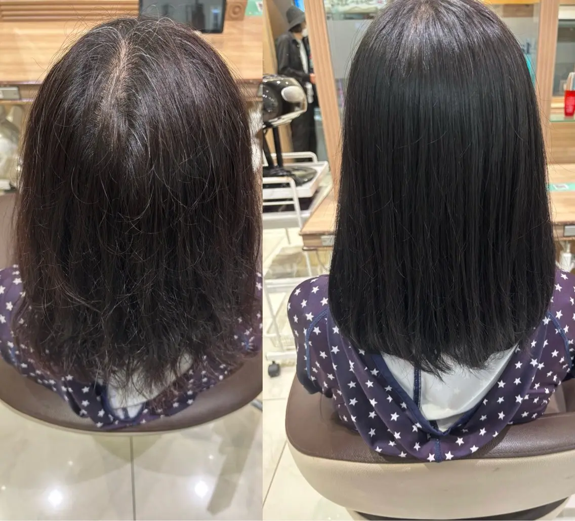 ミディアム カラー ヘアカラー トリートメント ☁🫧縮毛矯正 /沖春奈🪽🫧のヘアスタイル