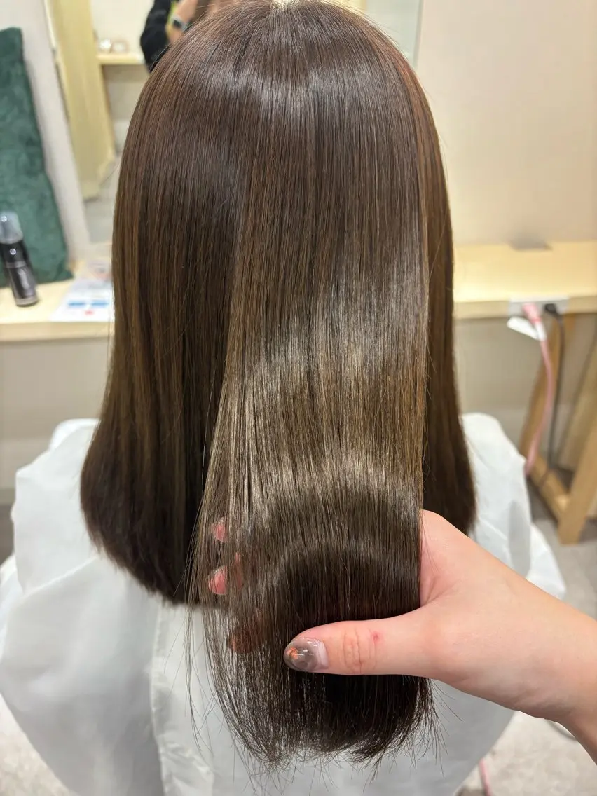 ミディアム 髪質改善 カット ヘアカラー トリートメント Haruka✄﻿ 透明感カラー🫧🌙のヘアスタイル