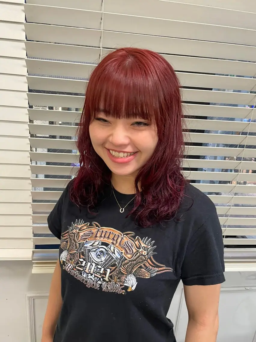 ミディアム カラー ヘアカラー トリートメント girly/ヘア メイクMitsukiのヘアスタイル