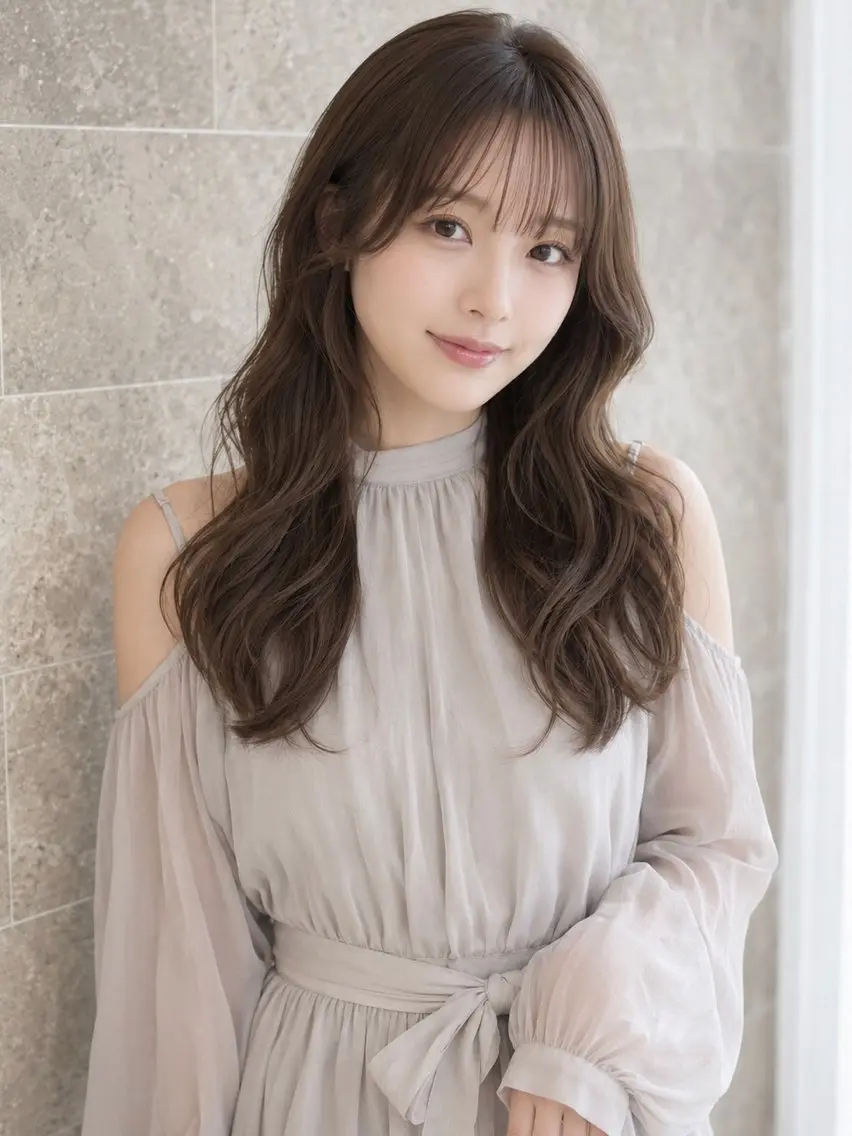 ロング みこ🌙艶カラー/ 透明感ブラウン‪🤎のヘアスタイル