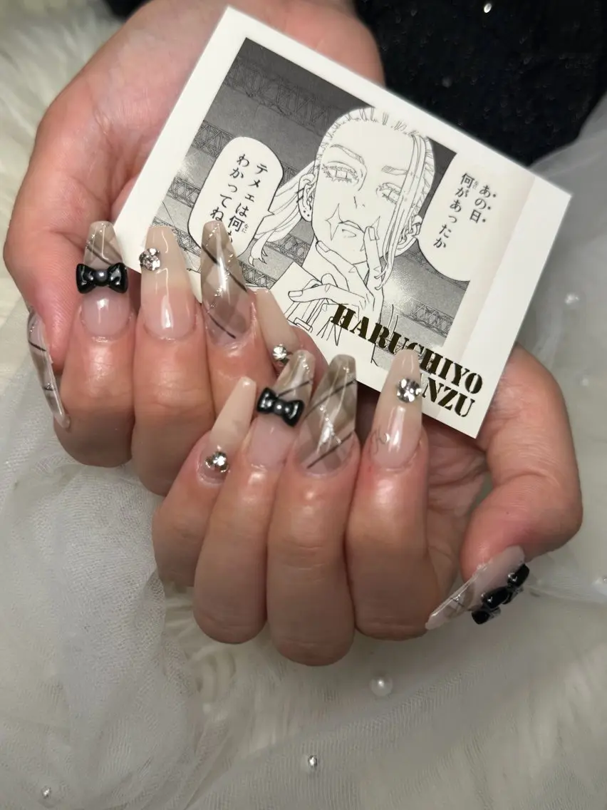 ネイル ロングネイル ハンドネイル SIRANGANA フィルイン/長さ出しのネイルデザイン