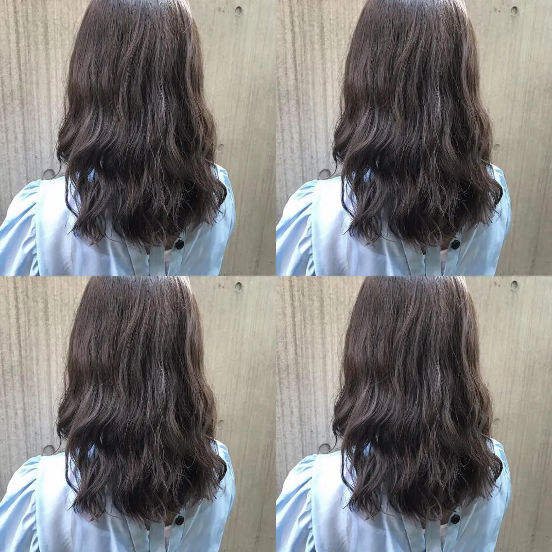 ミディアム カラー パーマ ヘアアレンジ ミディアムパーマ 松田 亮葉のヘアスタイル