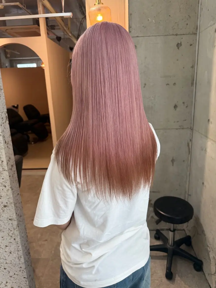 ロング カラー ベージュカラー ブラウンカラー ブラウンベージュ グラデーションカラー ピンクカラー ヘアカラー SHOTO ハイトー ン/ブロンドカラーのヘアスタイル