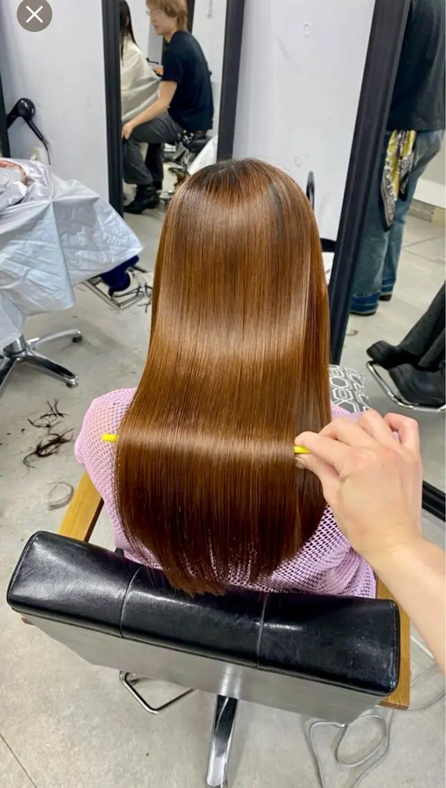セミロング 縮毛矯正 トリートメント 太田 すず香のヘアスタイル