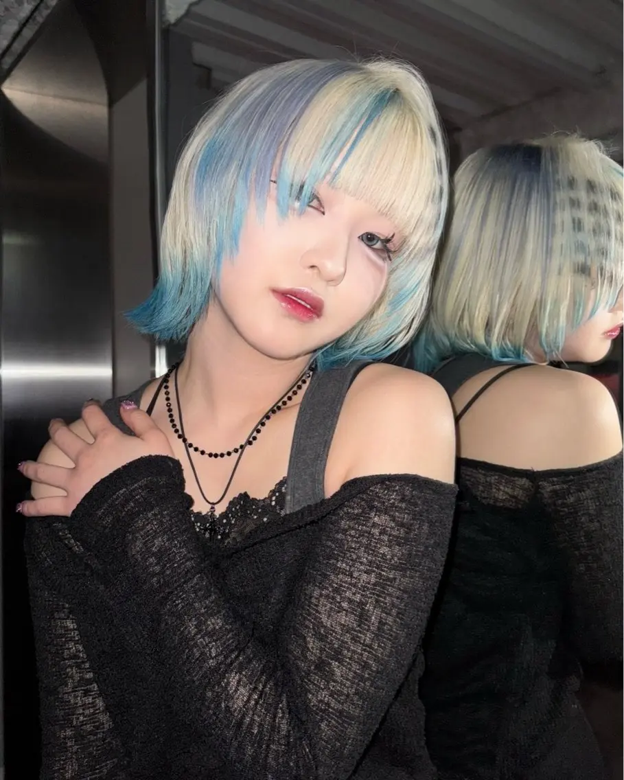 ミディアム カラー デザインカラー ヘアカラー ハイトーン/名古屋 Hinakiのヘアスタイル