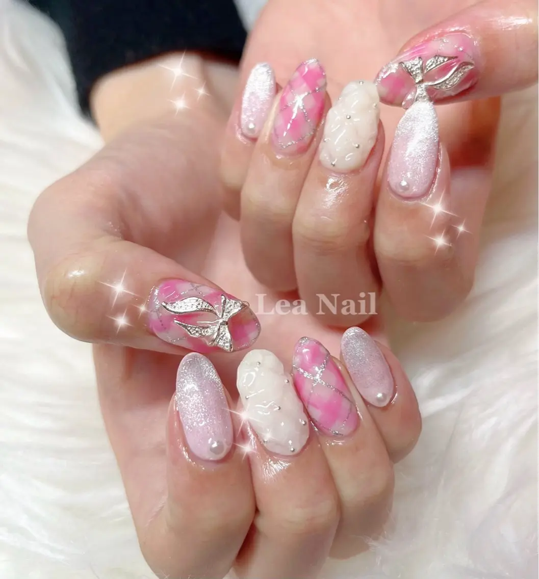 ネイル ぷっくりネイル ハンドネイル Lea Nailのネイルデザイン