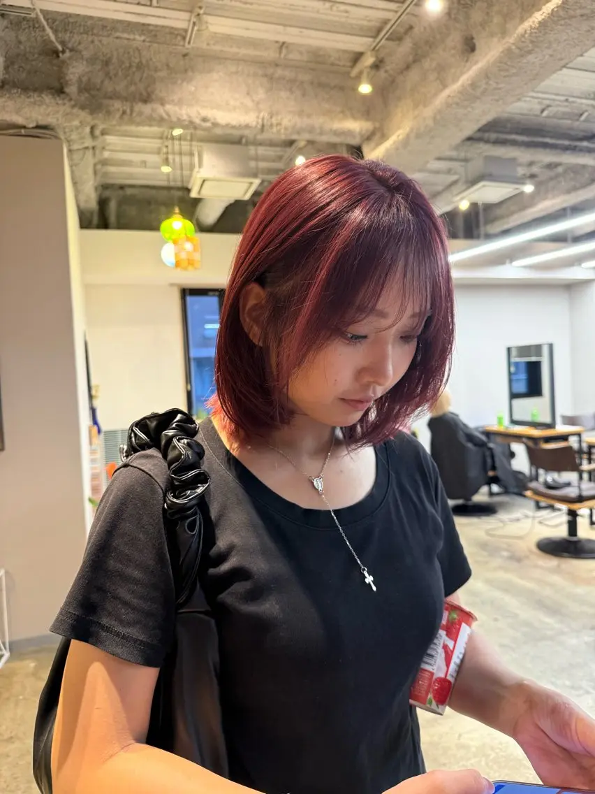 ミディアム カラー ヘアカラー ブリーチカラー特化 梅田中崎町/あかりのヘアスタイル