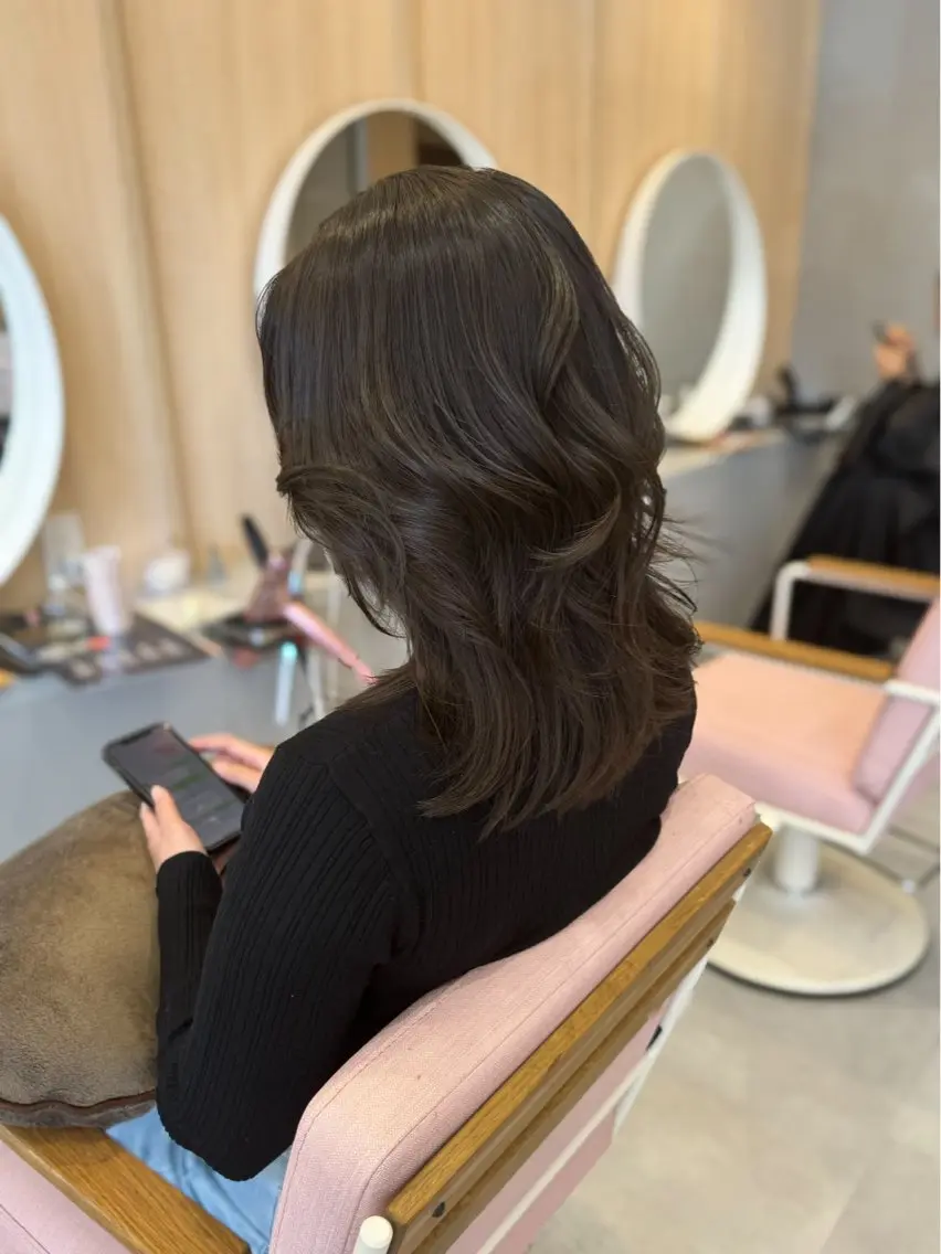 セミロング カラー ヘアカラー トリートメント ヘアセット ✂️似合わせの魔術師 石田一樹✂️のヘアスタイル