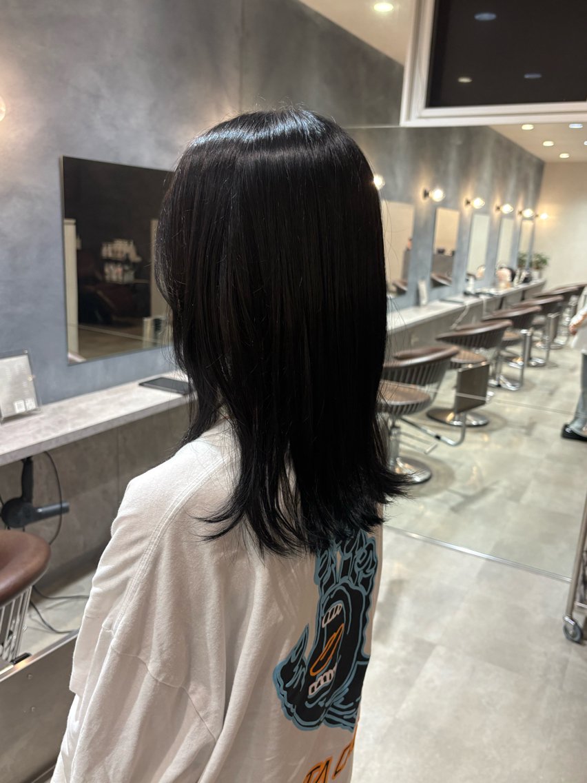 ミディアム カラー ブリーチ 清水 柑奈のヘアスタイル