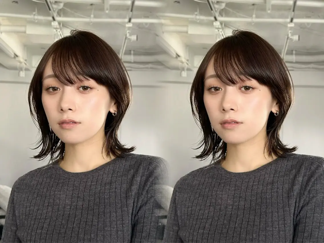 ミディアム カラー ボブ くびれヘア 縮毛矯正 カット ヘアカラー 池袋/小顔レイヤー/ 顔まわり/taigaのヘアスタイル