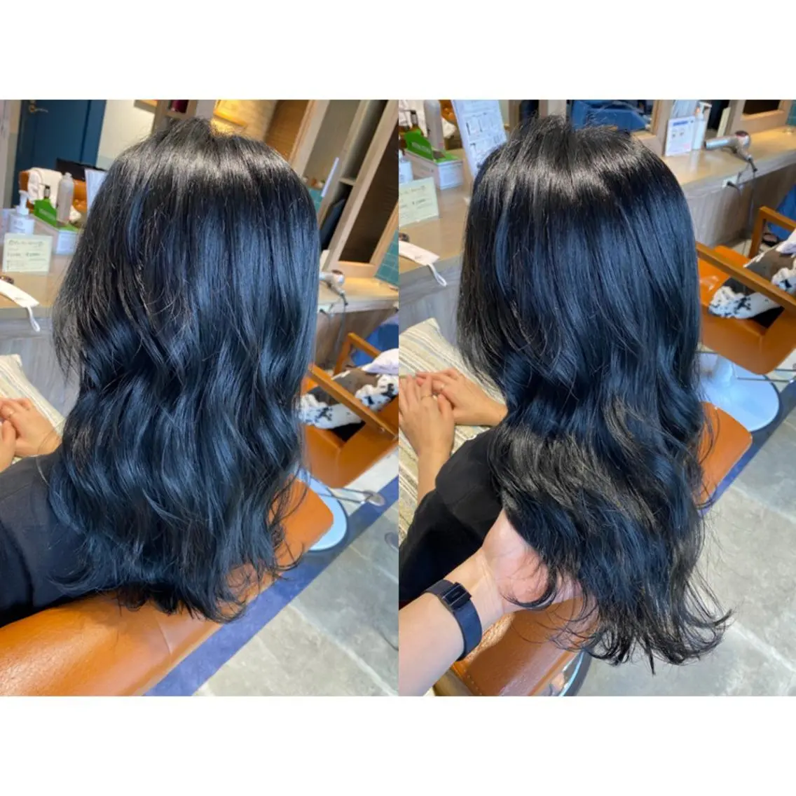 カラー ブルーカラー 🩵盛れる顔周りヘア EMI🩵のヘアスタイル