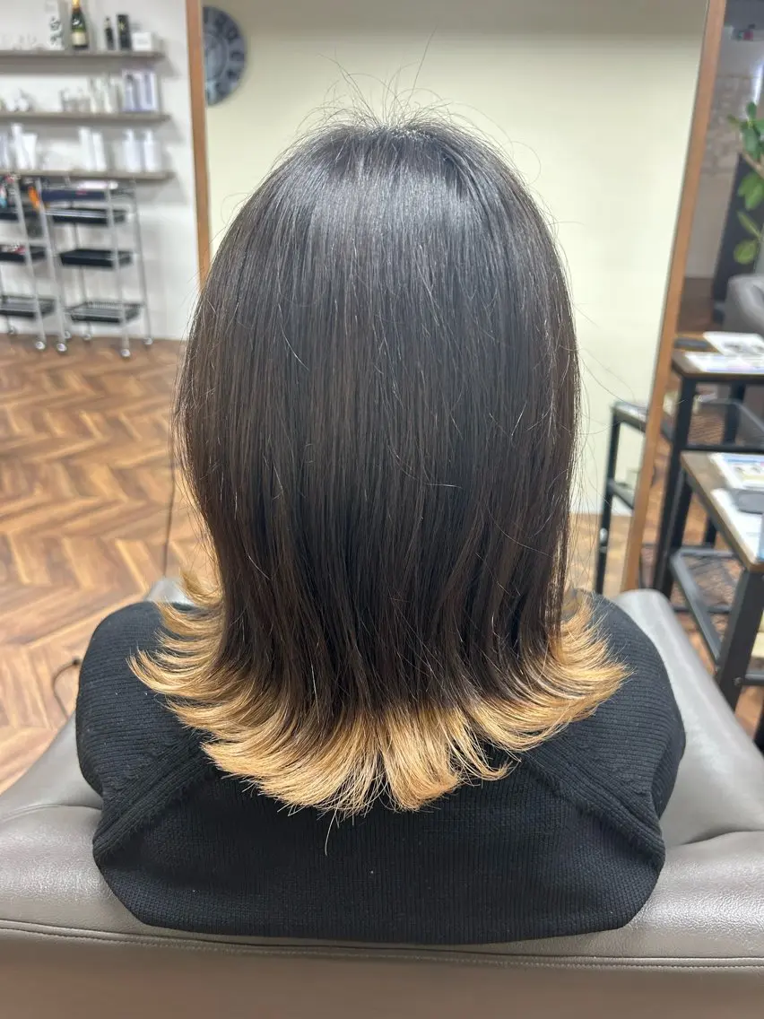 ミディアム カラー カット ヘアカラー 【ALEAP】 sakuraのヘアスタイル
