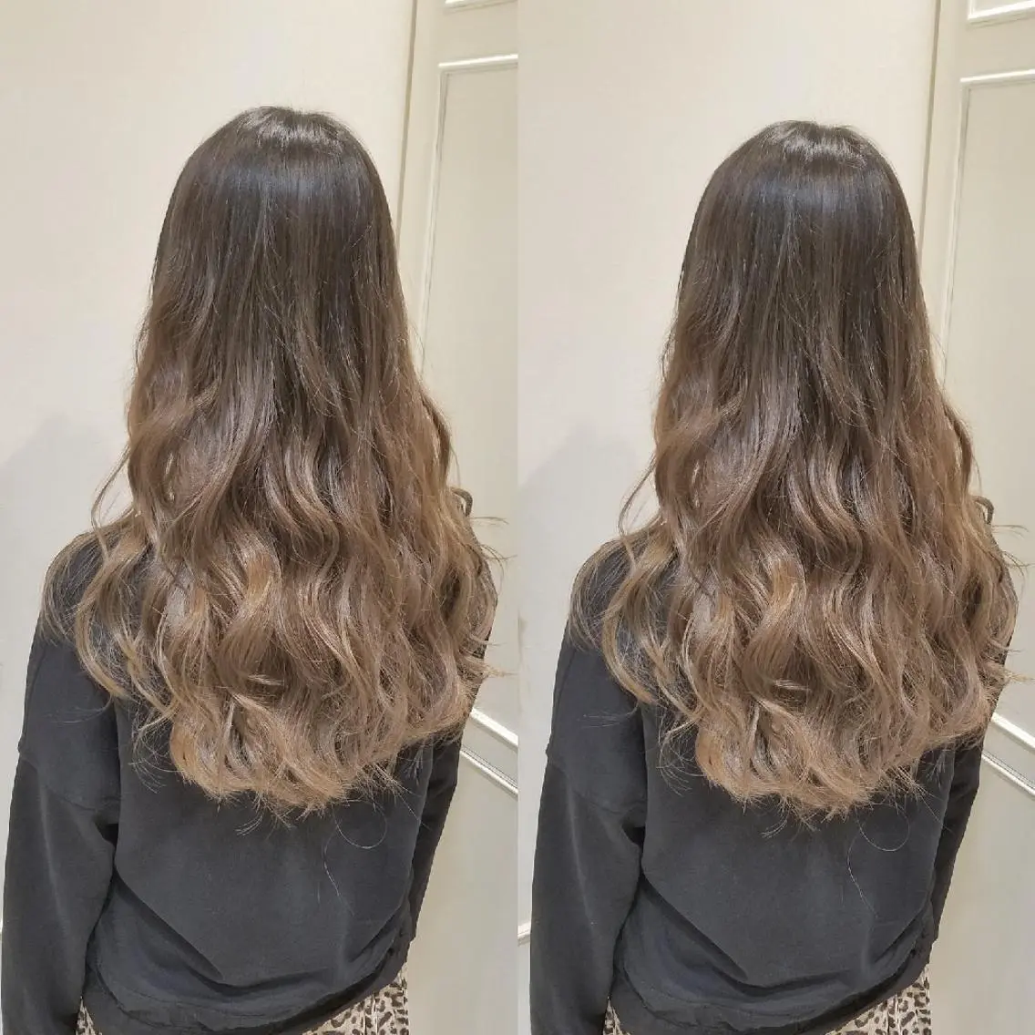 ロング カラー アッシュ ベージュカラー グラデーションカラー ブリーチ・ハイトーン 特化🎉内山のヘアスタイル