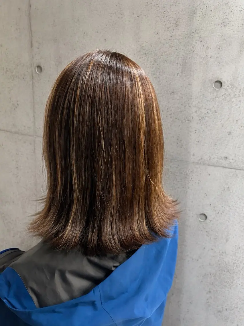 セミロング ヘアカラー 推し活カラー/ アレンジ🩵ayaのヘアスタイル