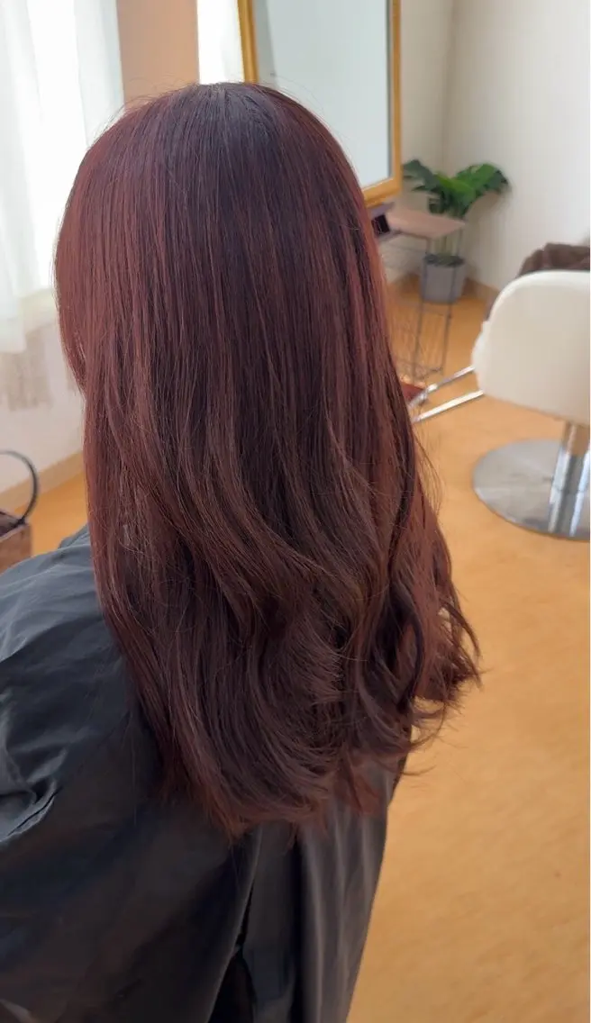 セミロング カラー ヘアカラー 京極 日陽のヘアスタイル