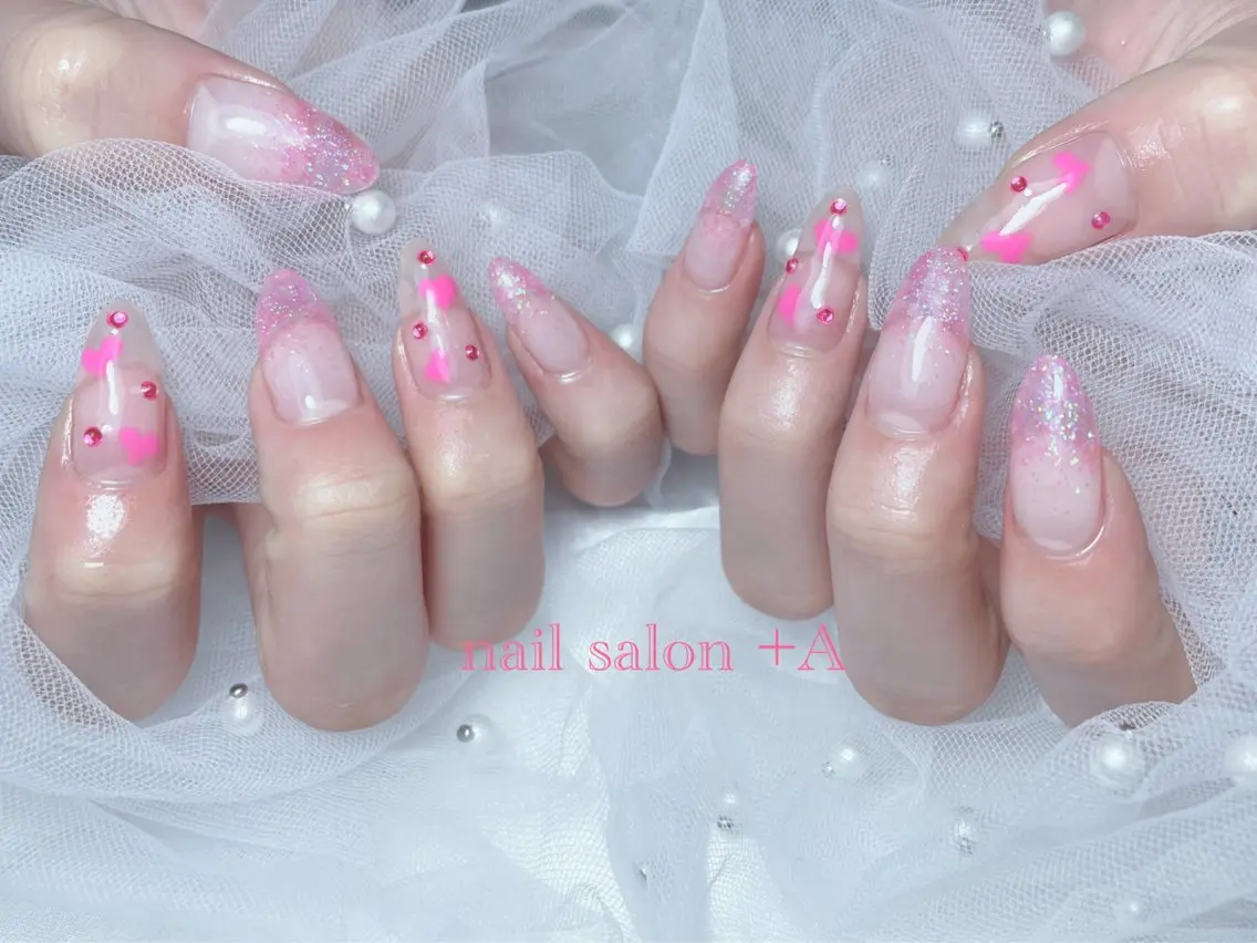 ロング ハンドネイル Nail Salon +Aのネイルデザイン